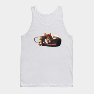 Espresso & Whiskers: A Cozy Cat Lover's Haven Tank Top